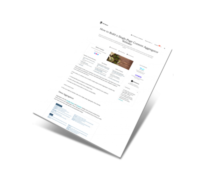 How to Build A Single-Page Content Aggregator Website
